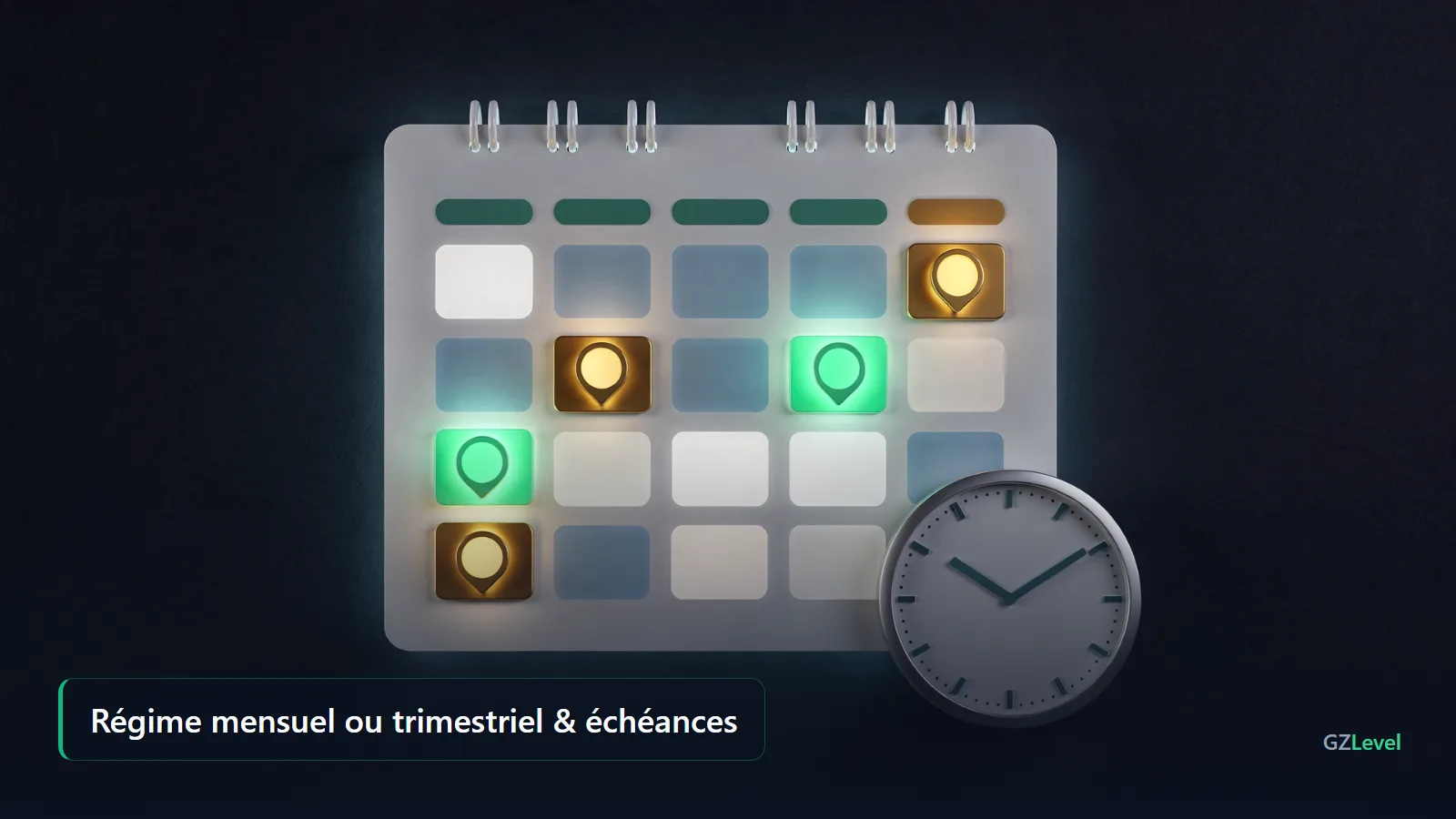 Échéances de déclaration de TVA : régime mensuel et trimestriel