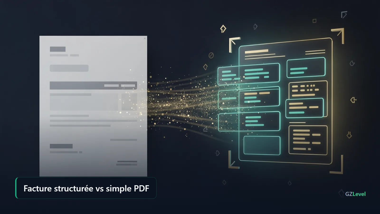 Facture électronique structurée comparée à un simple PDF non structuré